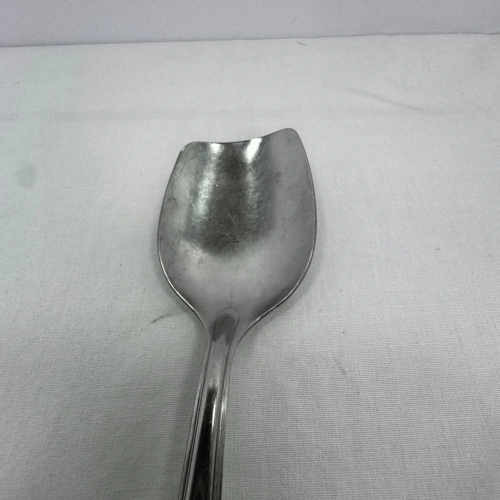 1960s Stainless Steel Ice Cream Spade Spoon Square Tip Dessert Scraper 8.5 Inch